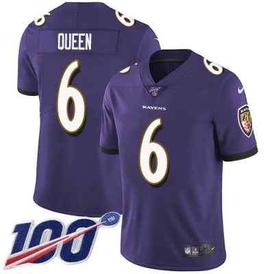 Nike Baltimore Ravens #6 Patrick Queen Purple Team Color Men's Stitched NFL 100th Season Vapor Untouchable Limited Jersey